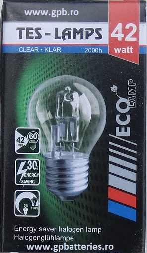 Bec clar balon mic cu E 27  42W 220 volti halogen uz industrial